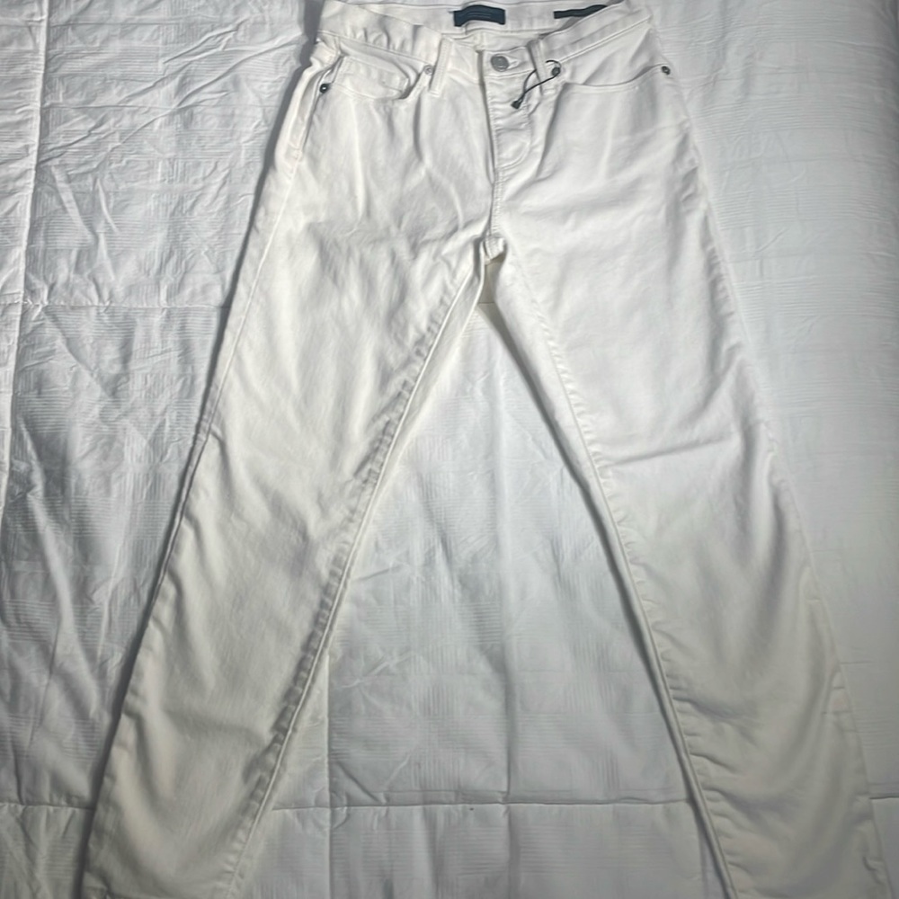 BNWOT Banana Republic Women’s White High Rise Straight Jeans Size 25 Petite
